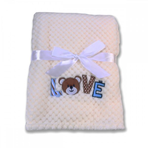 Βρεφική Κουβέρτα Cangaroo Fleece Freya White 80x110 εκ.