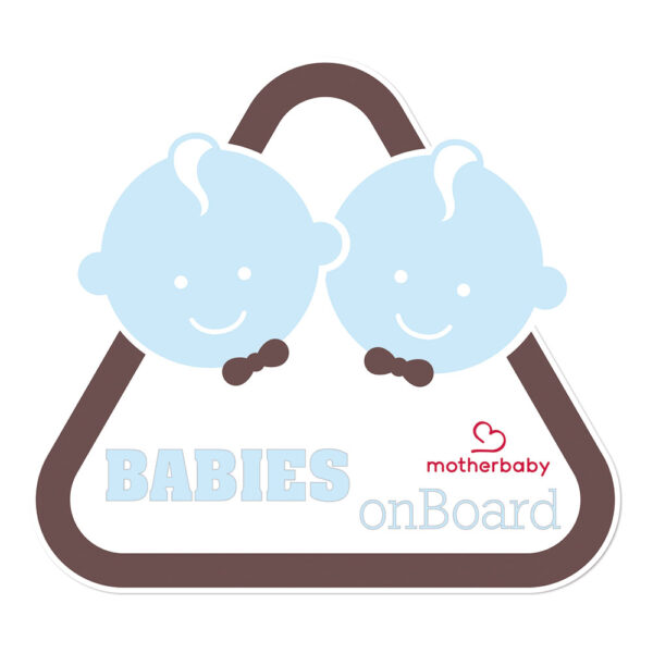 Baby On Board Motherbaby Twins Boys Black Blue