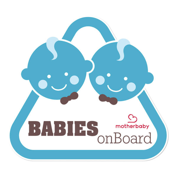 Baby On Board Motherbaby Twins Boys Blue