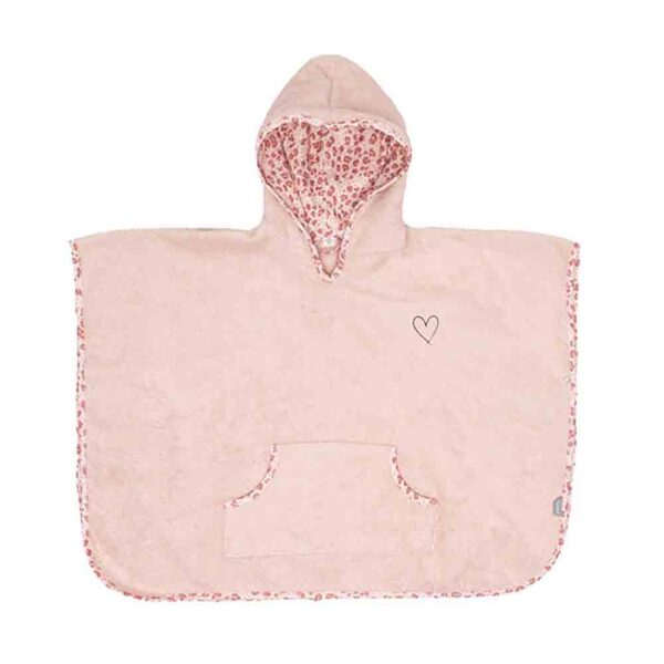 Μπουρνούζι Poncho Μπάνιου Bebejou Leopard Pink