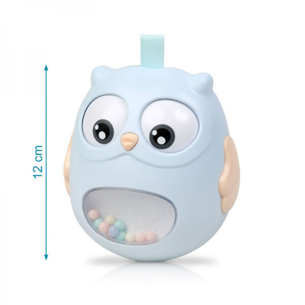 Κουδουνίστρα Kiokids Roly Poly Σιέλ Κουκουβάγια 3m+