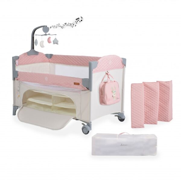 Παρκοκρέβατο Λίκνο Cangaroo Indiana Pink