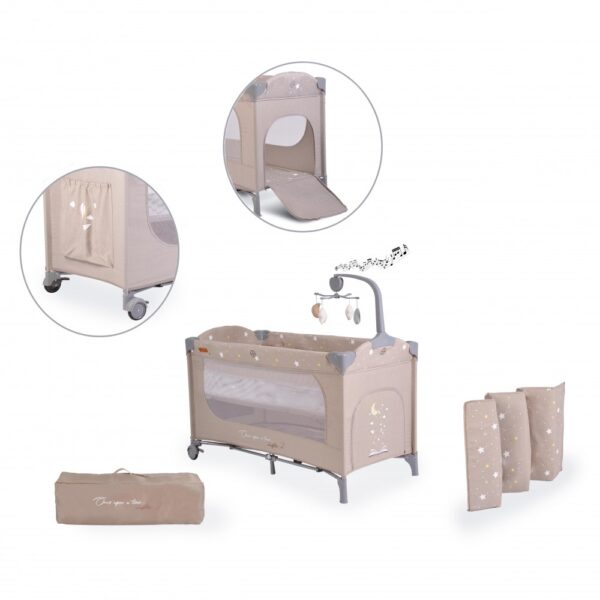 Παρκοκρέβατο Cangaroo Once Upon a Time 2L Beige