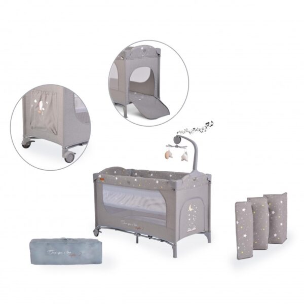 Παρκοκρέβατο Cangaroo Once Upon a Time 2L Grey