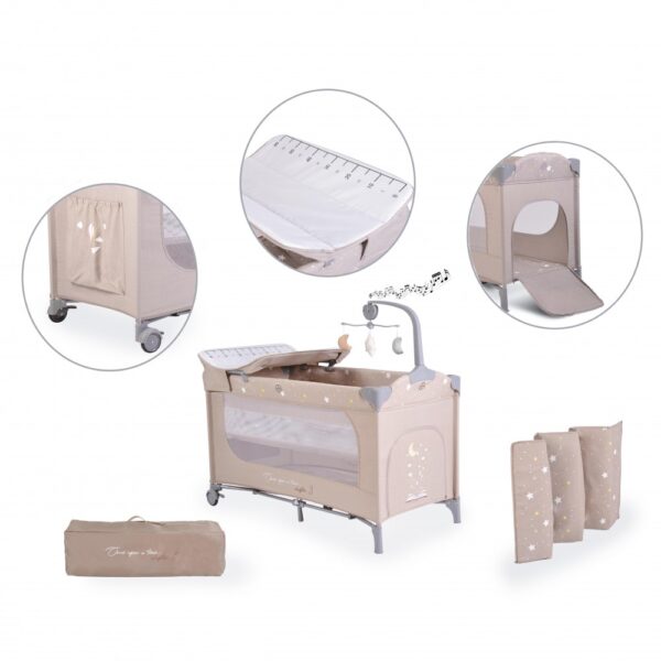 Παρκοκρέβατο Cangaroo Once Upon a Time 3L Beige