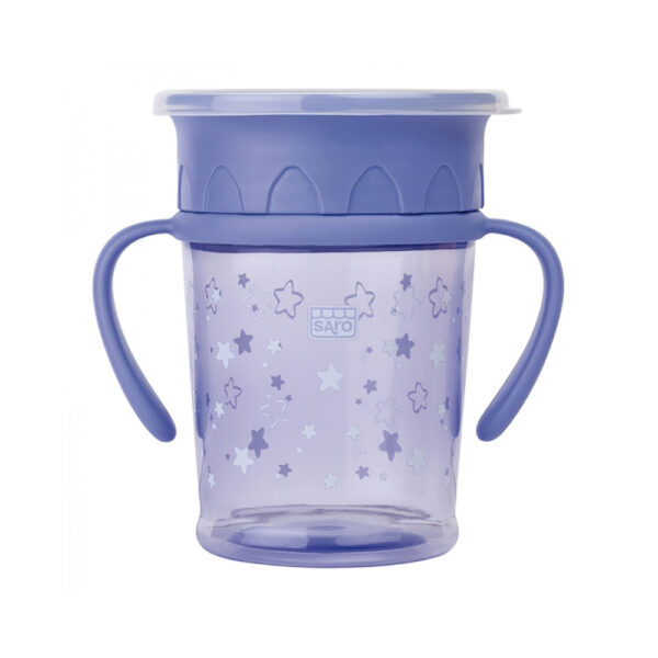 Εκπαιδευτικό Ποτηράκι Saro Μπλε 360ο 225ml 6m+