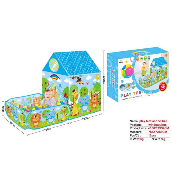 Σκηνή Πάρκο 2 σε 1 με 50 Μπάλες 995-5001E 3ετών+