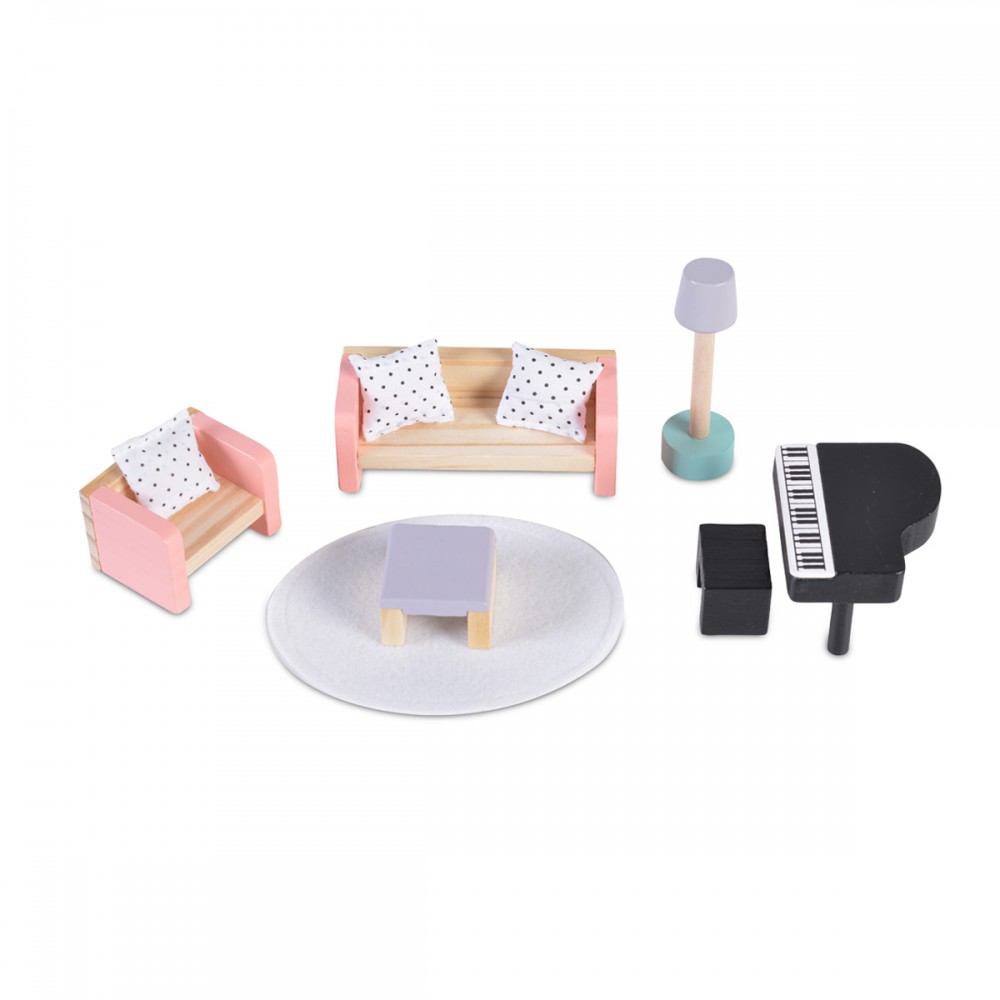 Ξύλινα 'Επιπλα Σαλονιού Moni Toys 4013 Wooden Livingroom Furniture 36m+ |  Mother Baby