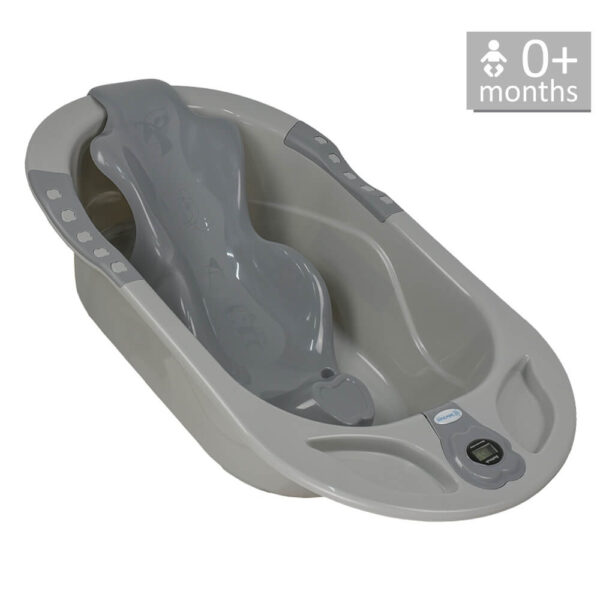 Μπανιέρα Bebe Stars Bubble Grey με Ψηφιακό Θερμόμετρο