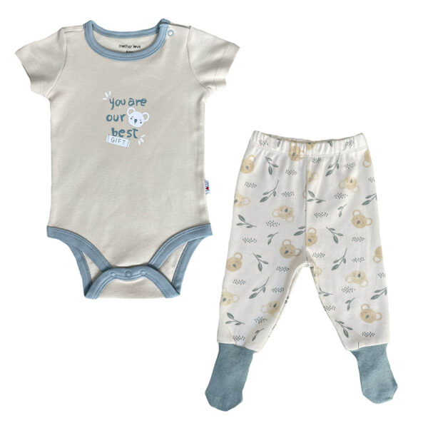 Σετ απο Οργανικό Βαμβάκι Motherbaby Motherlove You Are Best με Πατουσάκι 2 τεμ.