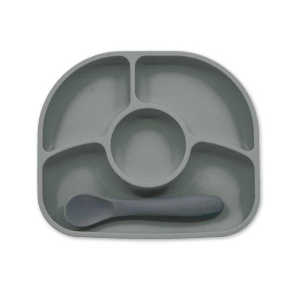 Πιάτο Σιλικόνης με Χωρίσματα Bbluv Yumi Grey