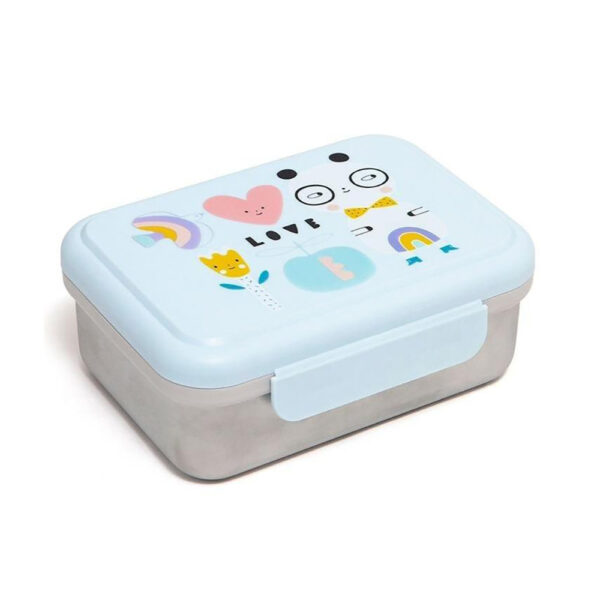 Petit Monkey Launchbox Panda Love Ανοξείδωτο Δοχείο Φαγητού με Χωρίσματα