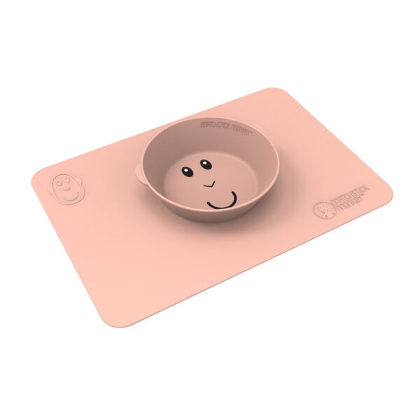 Μπωλ Φαγητού Matchstick Monkey Antislip Dusty Pink