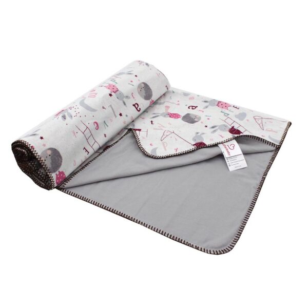 Κουβέρτα Διπλής Όψης Φανελένια Motherbaby Rabbit Pink