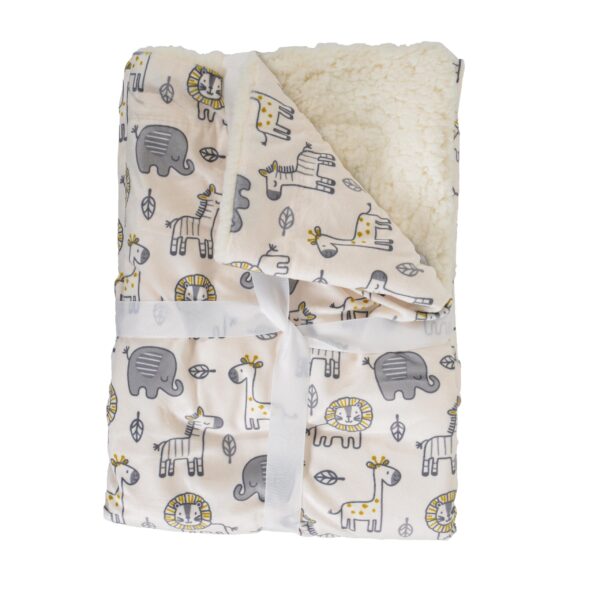 Κουβέρτα Αγκαλιάς και Λίκνου Cangaroo Sherpa Shaggy Beige 75x105 εκ.