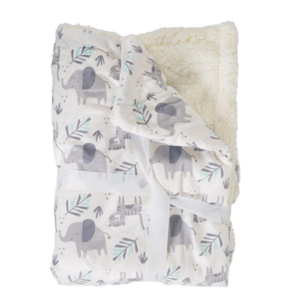 Κουβέρτα Αγκαλιάς και Λίκνου Cangaroo Sherpa Shaggy Grey 75x105 εκ.