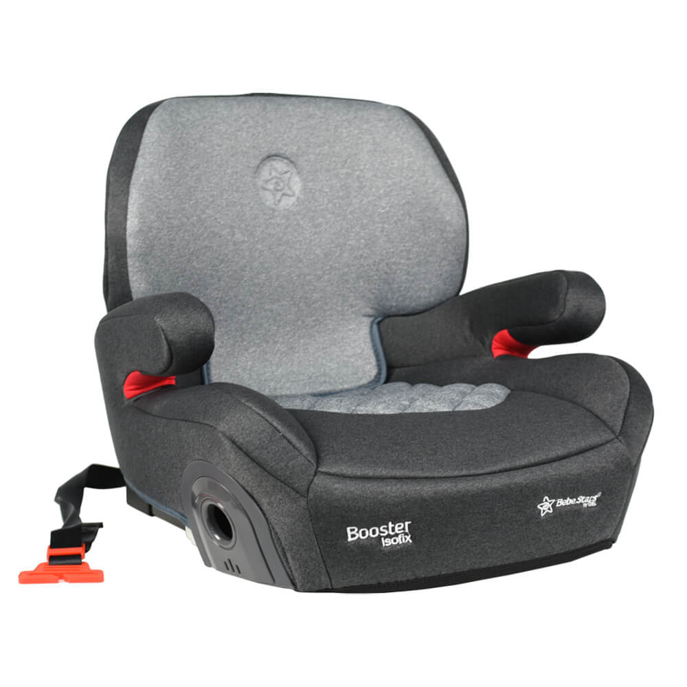 Κάθισμα Bebe Stars Booster Isofix με Πλάτη Grey | Mother Baby