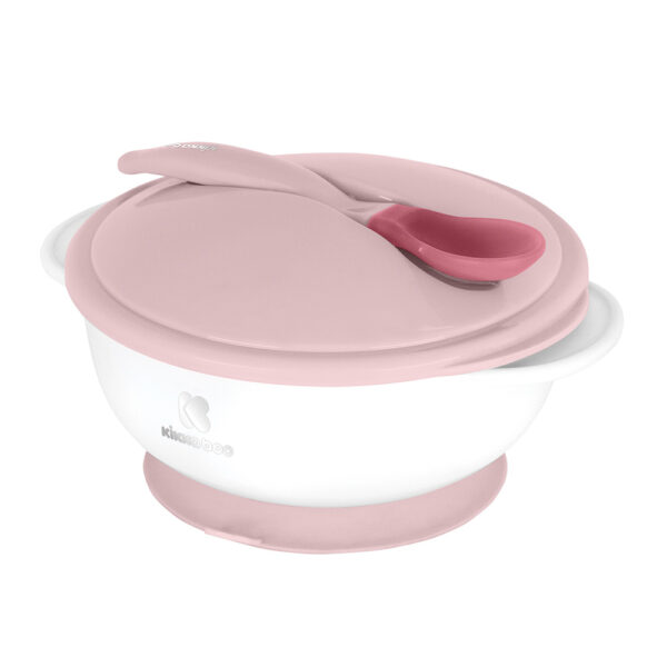 Kikkaboo Δοχείο Φαγητού με Κουτάλι Ανίχνευσης Θερμότητας Pink