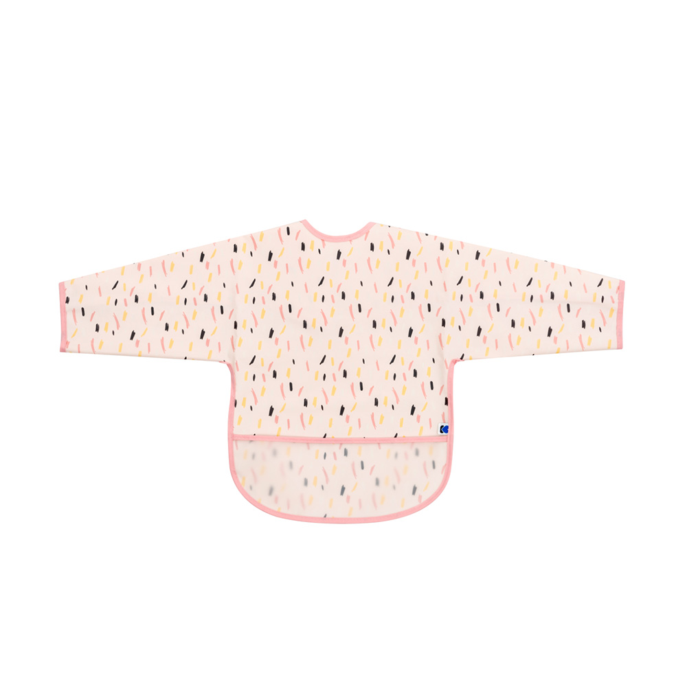 Αδιάβροχη Σαλιάρα με Μανίκια Kikkaboo Arty Pink Pattern | Mother Baby