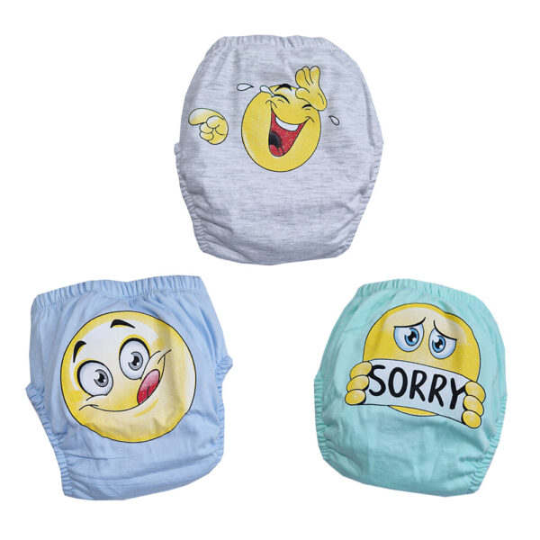 Εκπαιδευτικά Βρακάκια Poopes Motherbaby Emoji Σιέλ Boy 3τεμ.