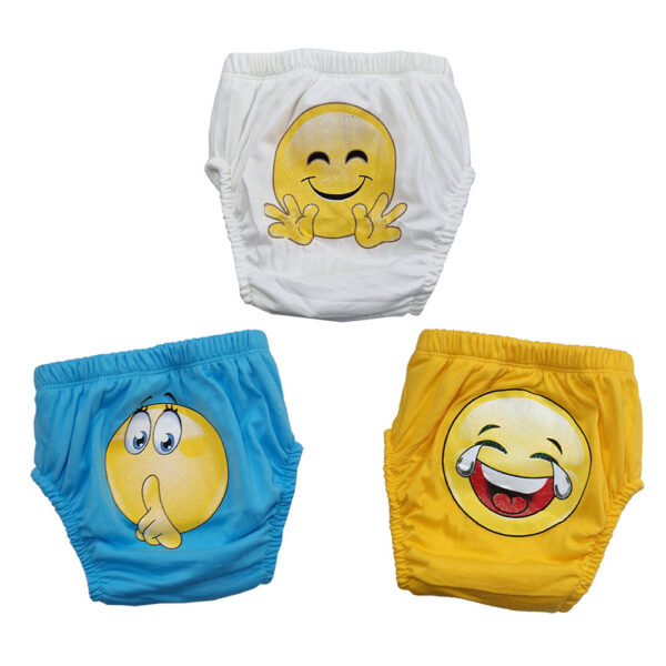 Εκπαιδευτικά Βρακάκια Poopes Motherbaby Emoji Μπλέ Boy 3τεμ.