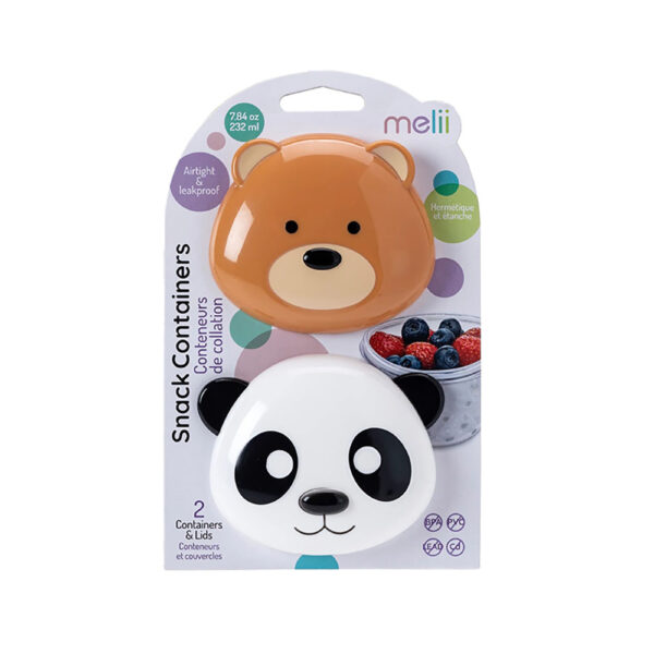Σετ Δοχείων Φαγητού Melii Bear and Panda 2τεμ.