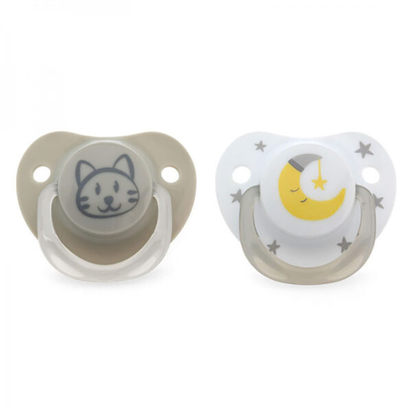 Πιπίλα Σιλικόνης Kiokids Grey Kitty 2τεμ.18m+