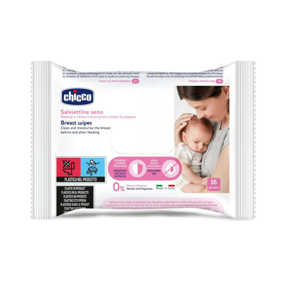 Μαντηλάκια Καθαρισμού Στήθους Chicco Natural Feeling 16τεμ.