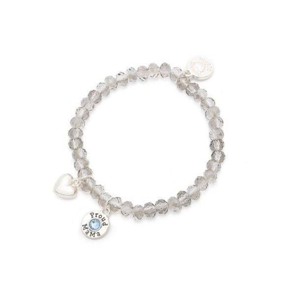 Proud Mama Βραχιόλι Charm, Grey