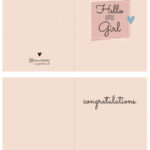 Ευχετήρια Κάρτα Γέννησης Proud Mama Hello Little Girl Pink