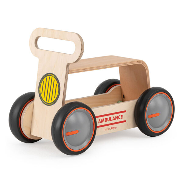 Ξύλινη Περπατούρα Mamatoyz Drive Me Wood Ambulance