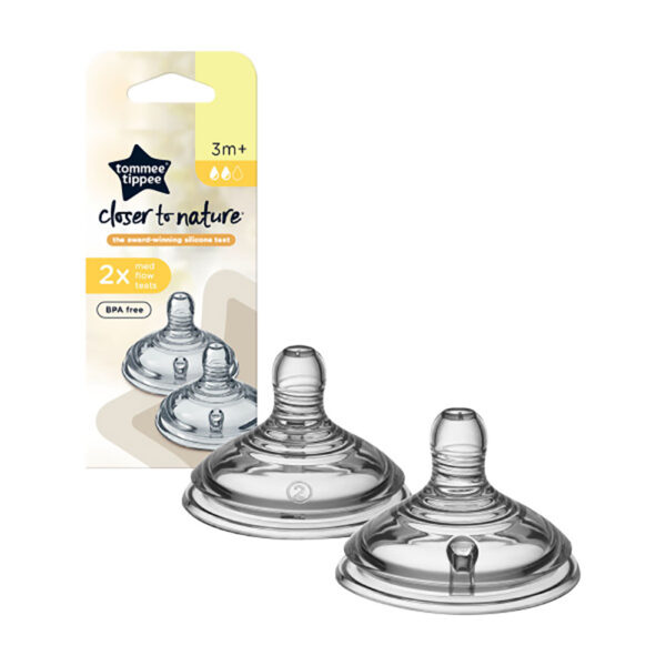 Θηλές Σιλικόνης Tommee Tippee Closer to Nature Μέτριας Ροής 3m+