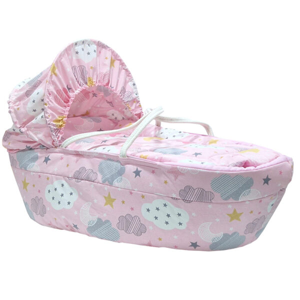 Καλαθούνα Motherbaby Ροζ Συννεφάκια Balloon 0-6 μηνών