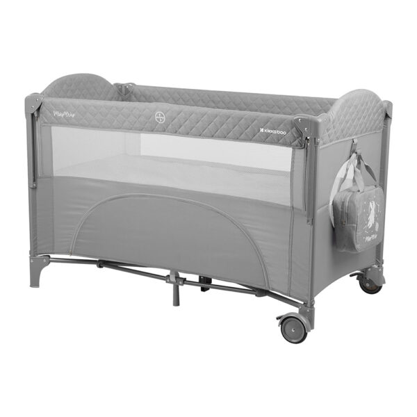 Παρκοκρέβατο Λίκνο Kikkaboo Milky Way Grey 2 Επιπέδων