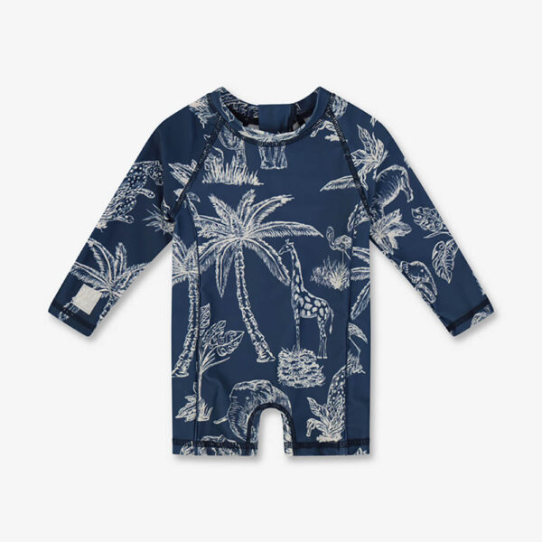 Ολόσωμο Μακρυμάνικο Μαγιό Minene Μπλε με Αντιηλιακή Προστασία UV