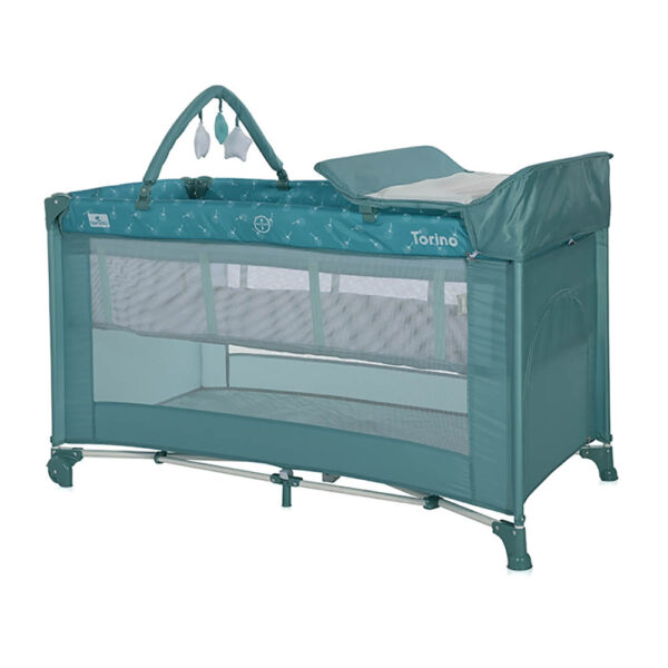 Παρκοκρέβατο Lorelli Torino Plus 2 Επιπέδων Arctic Floral