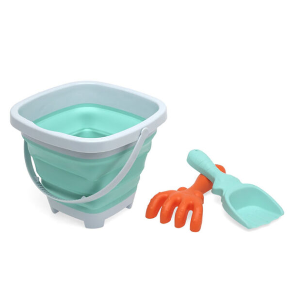 Σετ Πτυσσόμενο Κουβαδάκι Παραλίας Kiokids Blue 3τεμ 18m+