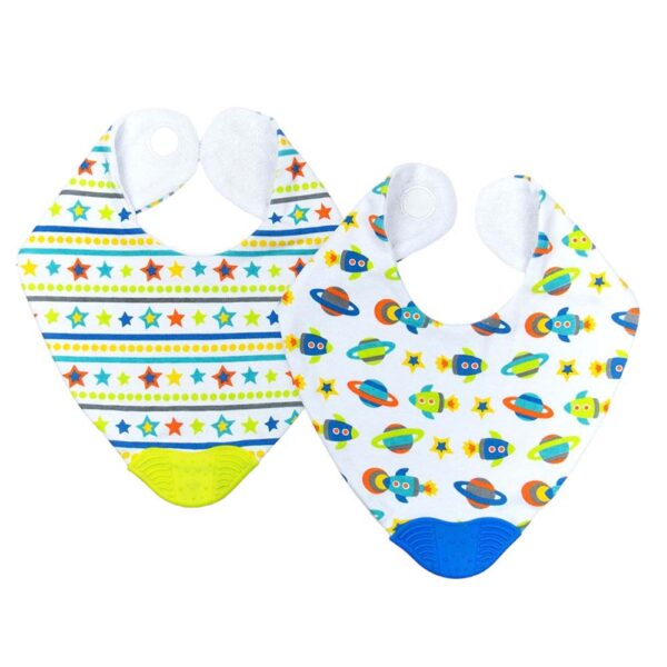 Σετ Σαλιάρες Μπαντάνες με Μασητικό Motherbaby Space 2 τεμ.