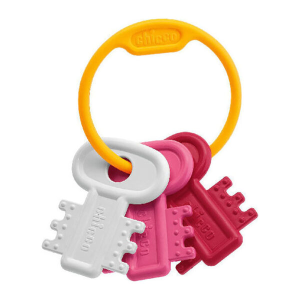 Μασητικά Χρωματιστά Κλειδιά Chicco Ροζ 3m+