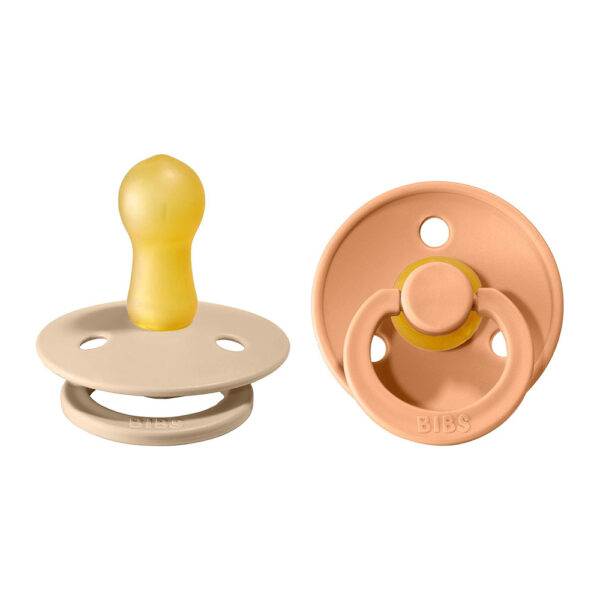 Bibs Πιπίλες Colour Latex Vanilla / Peach Σετ 2 Τεμ. Νο 2 6m+