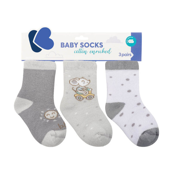 Καλτσάκια Θερμικά Kikkaboo Joyful Mice Σετ 3τεμ. 6-12μηνών