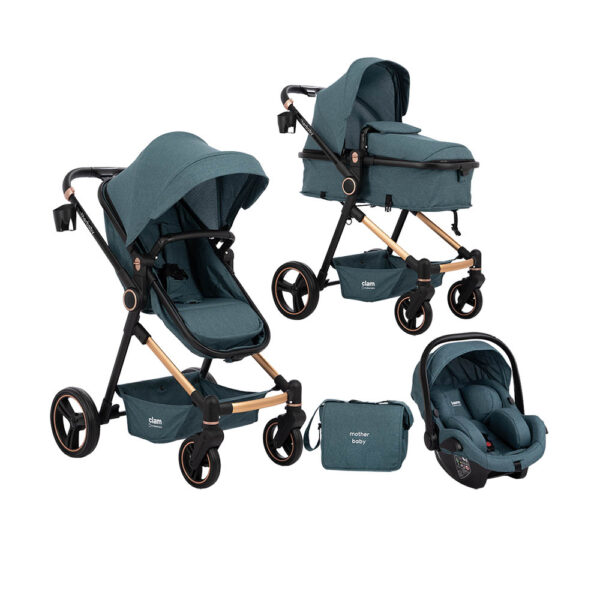 Σύστημα Μετακίνησης  Motherbaby Clam Green 2σε1 Mε Κάθισμα i-Size 40-87cm