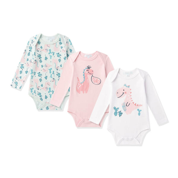 Ζιπουνάκια Βαμβακερά Amomi Dino Pink Σετ 3 τεμ. (ΜΜ)