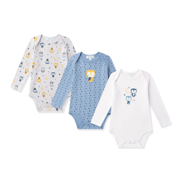 Ζιπουνάκια Βαμβακερά Amomi Owl Σετ 3 τεμ. (ΜΜ)