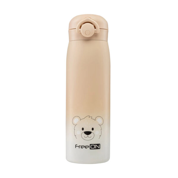 Ανοξείδωτο Θερμός Νερού FreeOn Bear Beige 480ml