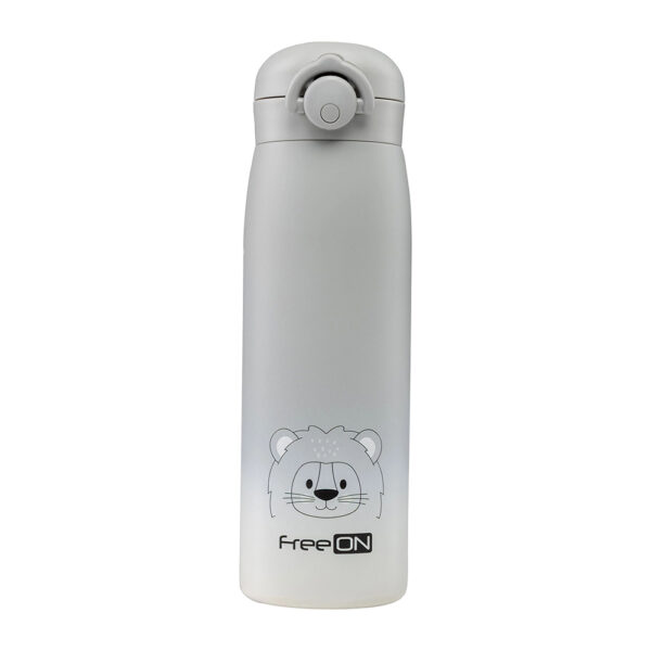 Ανοξείδωτο Θερμός Νερού FreeOn Lion Grey 480ml