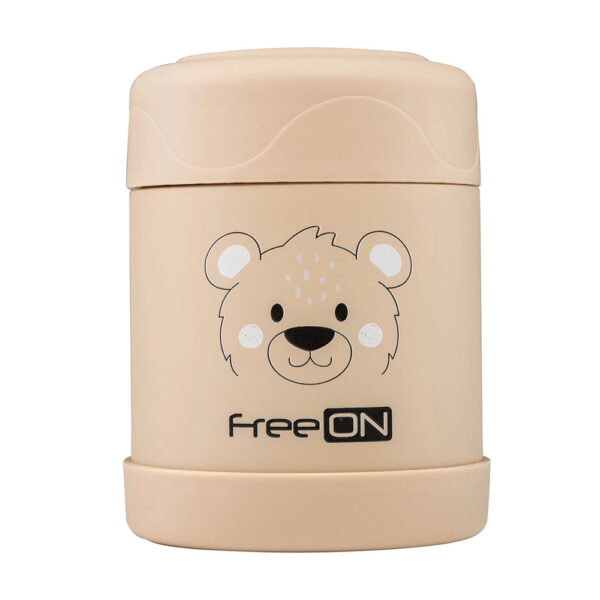 Θερμός Φαγητού FreeOn Bear Beige 350ml