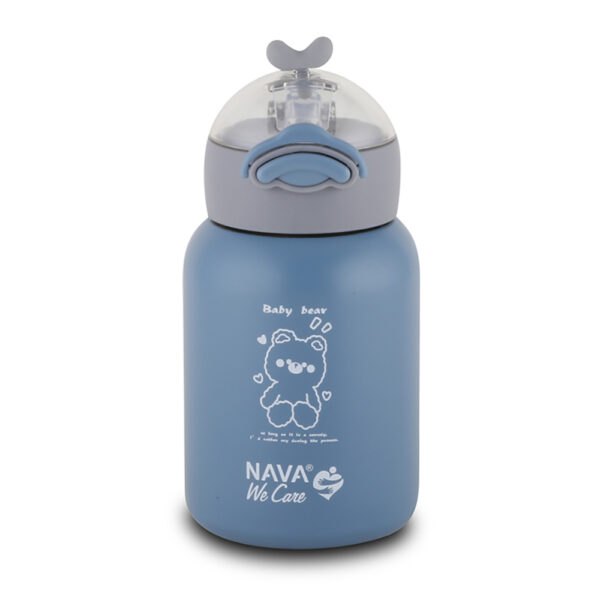 Παγούρι Θερμός Ανοξείδωτο Nava We Care Baby Bear Μπλε 350ml