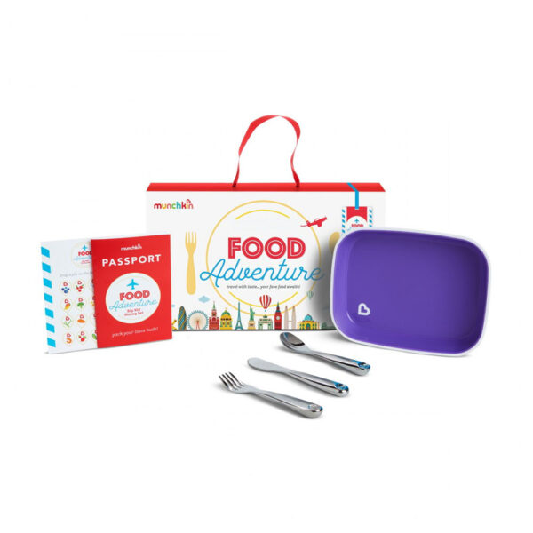 Σερβίτσιο Φαγητού Munchkin Food Adventure Big Kid Purple Dinning Set 4τεμ.