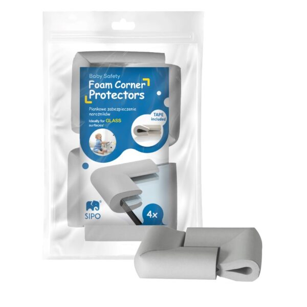 Sipo Αφρώδη Προστατευτικά Γωνιών U-Shape Για Γυάλινες Επιφάνειες 4τμχ